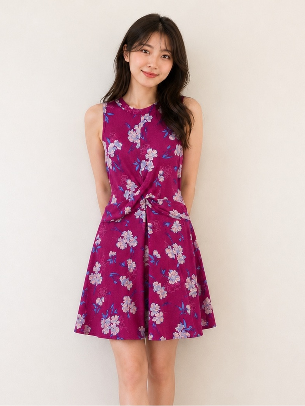 Xhilaration Front-Knot High Neck Dress Size S